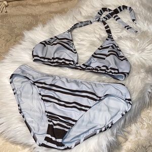 Leiloni Brown stripe & off White Bikini size 16